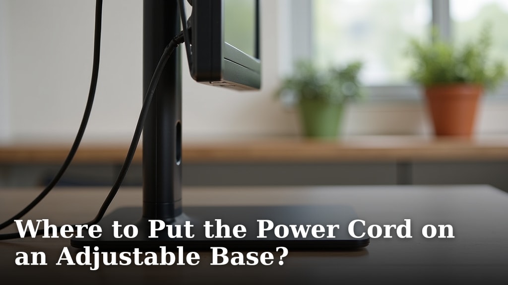 Where to Put the Power Cord on an Adjustable Base?